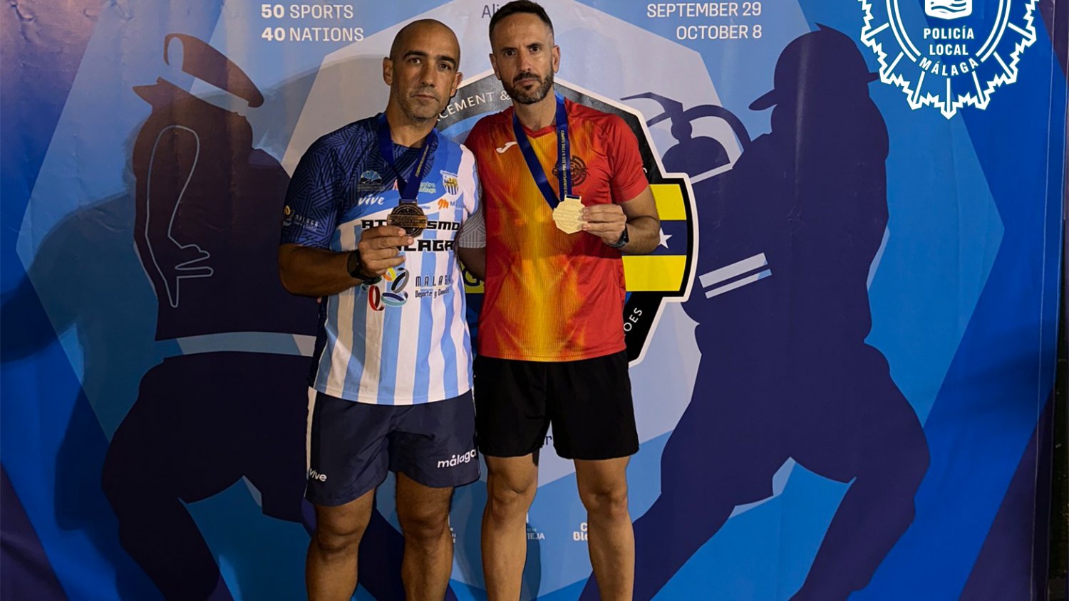 Dos policías locales de Málaga obtienen cinco medallas en los Juegos Europeos de Policías y Bomberos