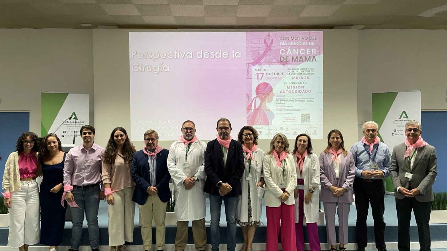 Asociaciones malagueñas vinculadas al cáncer de mama se reúnen en el hospital Clínico junto a especialistas 