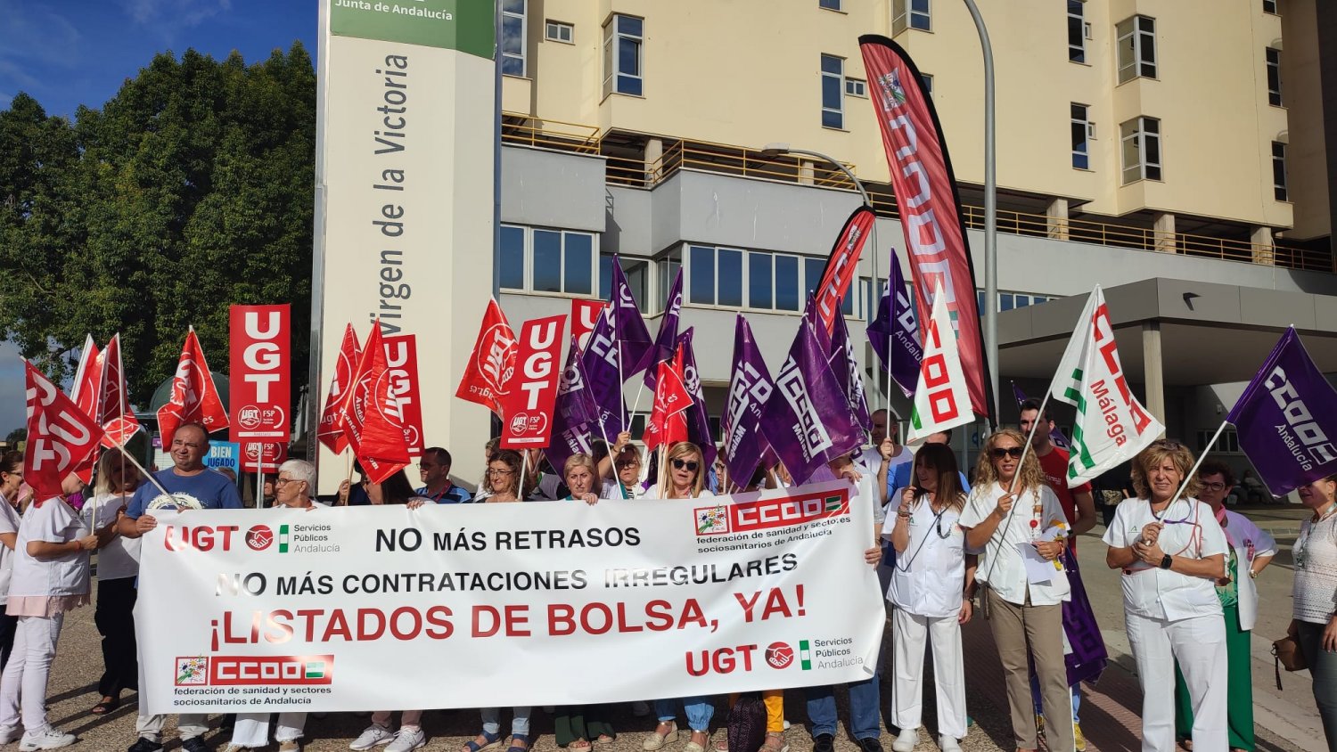 CCOO y UGT siguen movilizándose para exigir la “inmediata actualización” de la Bolsa del SAS
