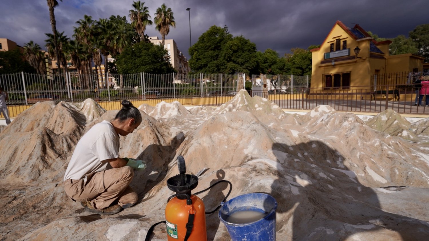 Málaga acomete las obras de reforma del mapa en relieve de la Escuela Infantil de Martiricos