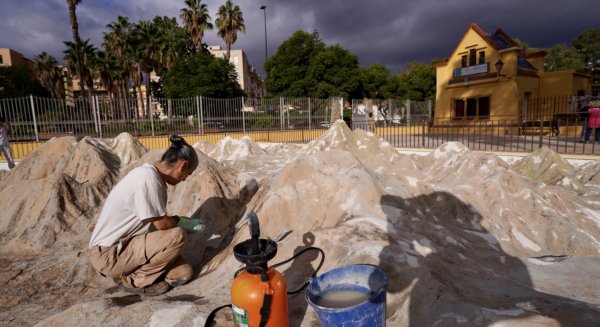 Málaga acomete las obras de reforma del mapa en relieve de la Escuela Infantil de Martiricos
