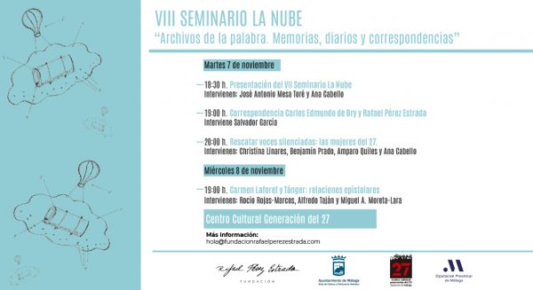 Memorias, diarios y correspondencias, protagonistas del Seminario La Nube de la Fundación Rafael Pérez Estrada