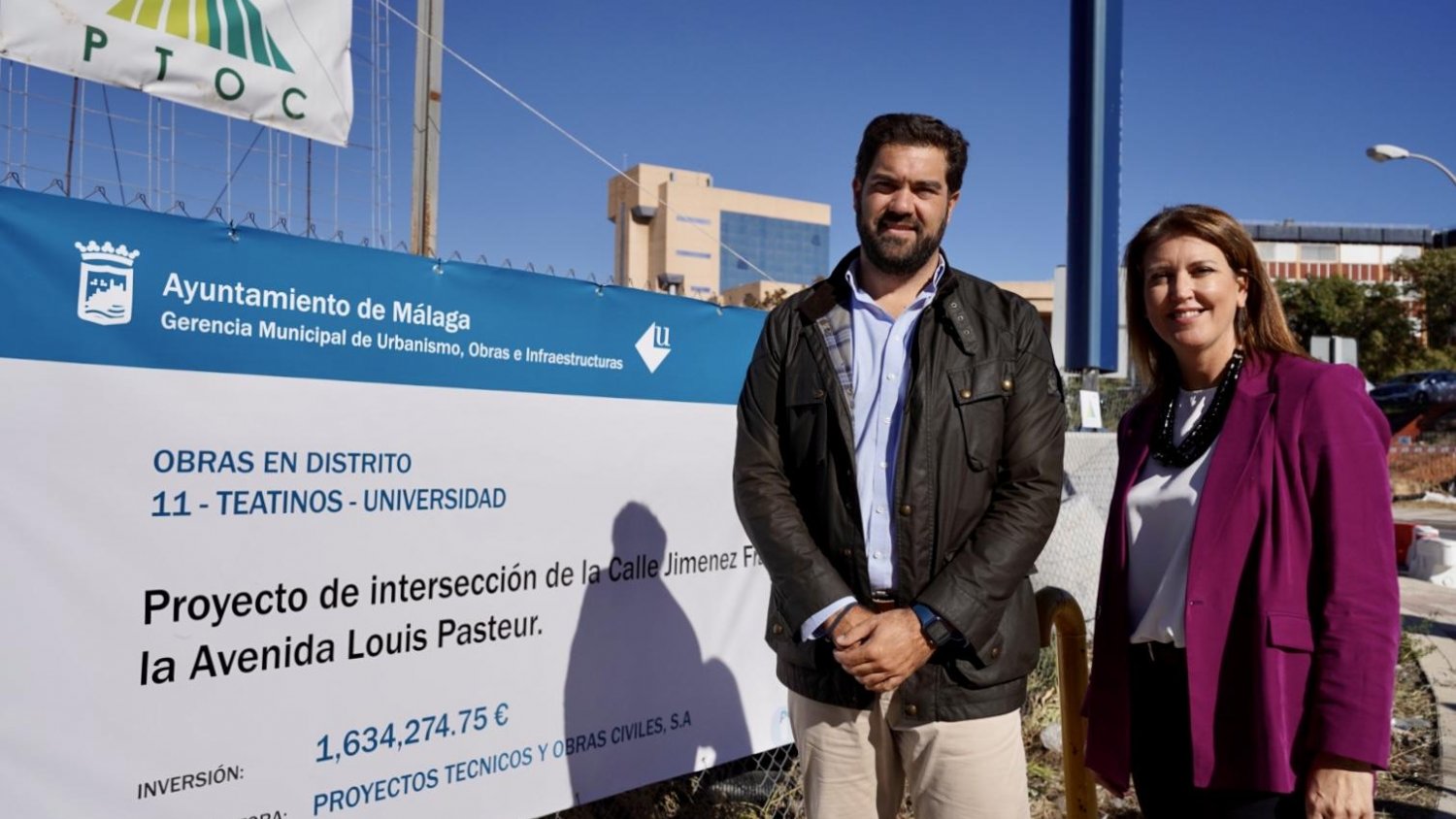 Málaga ejecuta obras de mejora de la movilidad para ampliar la capacidad de la calle Jiménez Fraud en Teatinos 