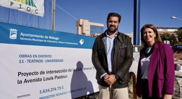 Málaga ejecuta obras de mejora de la movilidad para ampliar la capacidad de la calle Jiménez Fraud en Teatinos 