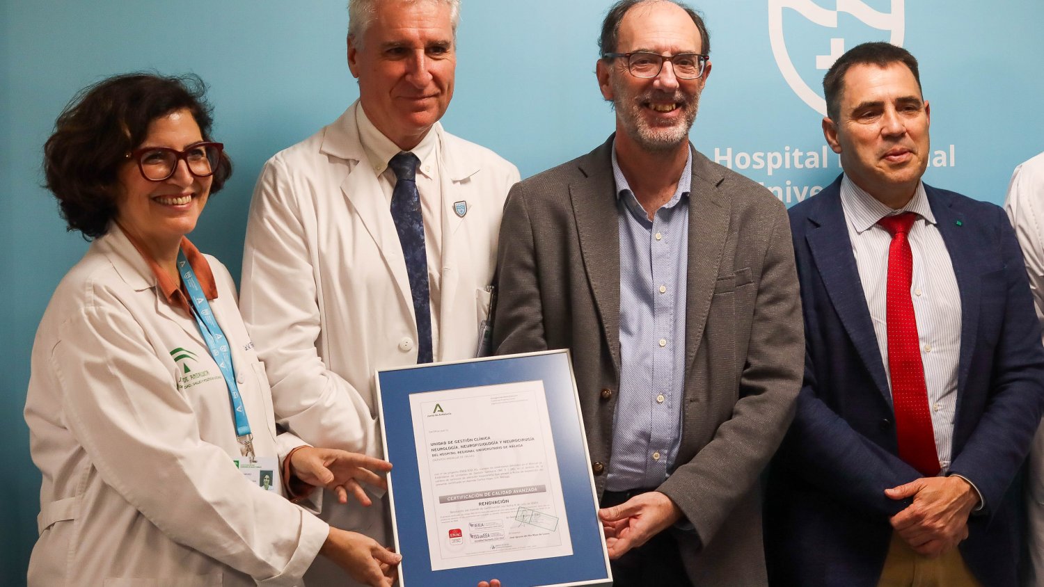 La unidad de Neurociencias del Hospital Regional Universitario de Málaga recibe la certificación de calidad 