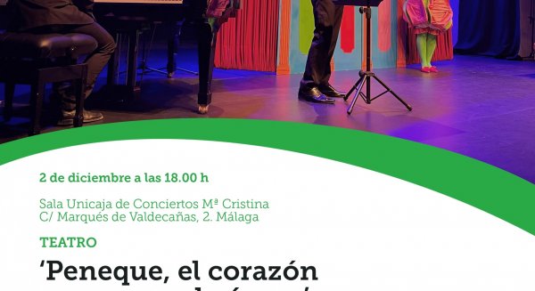 La Sala Unicaja de Conciertos María Cristina ofrece un teatro infantil solidario a beneficio de INPAVI Málaga