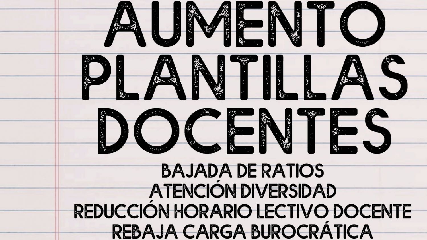 CCOO y USTEA convocan concentraciones para exigir el aumento de las plantillas docentes 