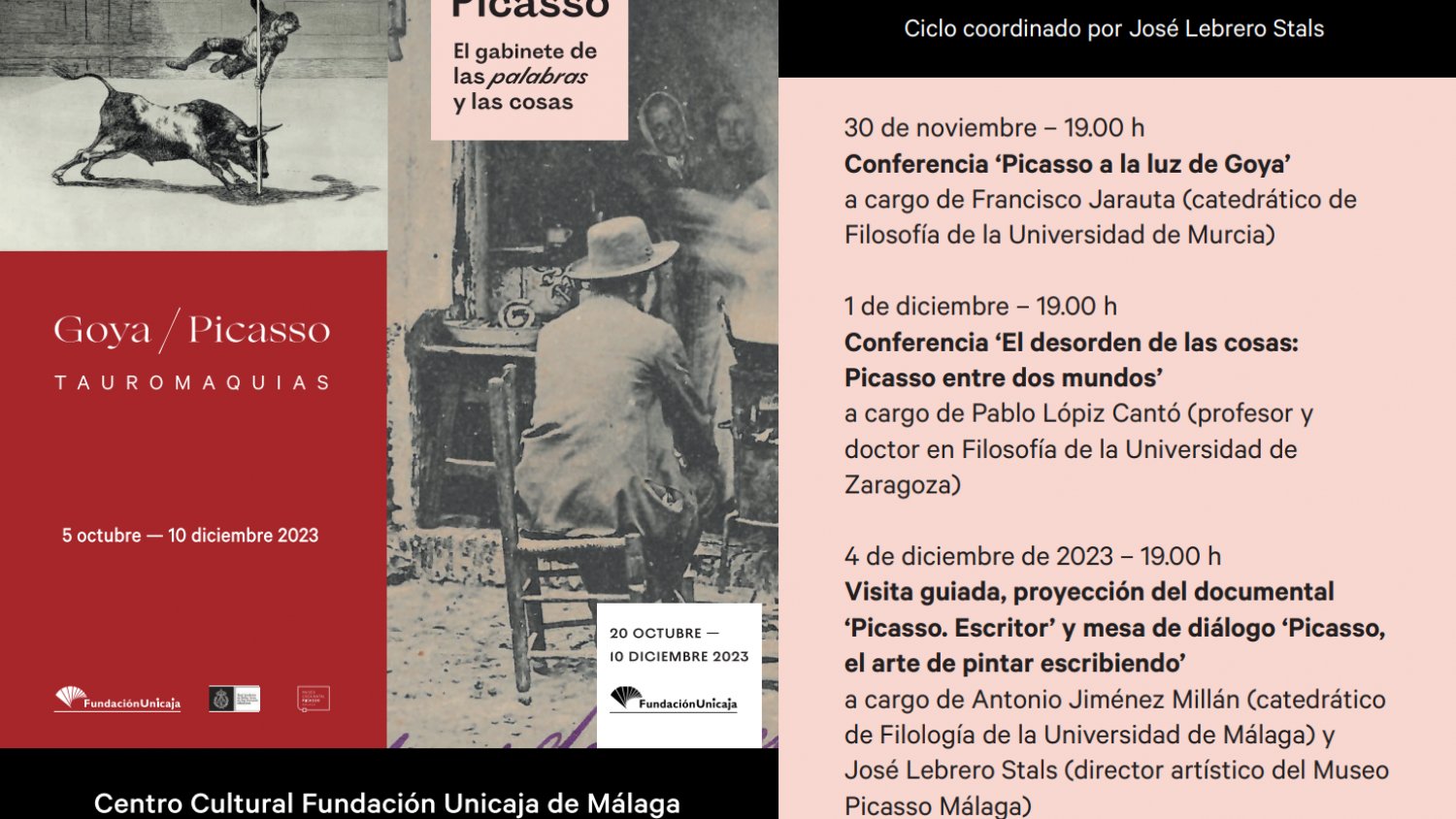 Organizan un ciclo de conferencias que reflexiona sobre el papel de Goya y Picasso desde la filosofía