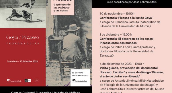 Organizan un ciclo de conferencias que reflexiona sobre el papel de Goya y Picasso desde la filosofía