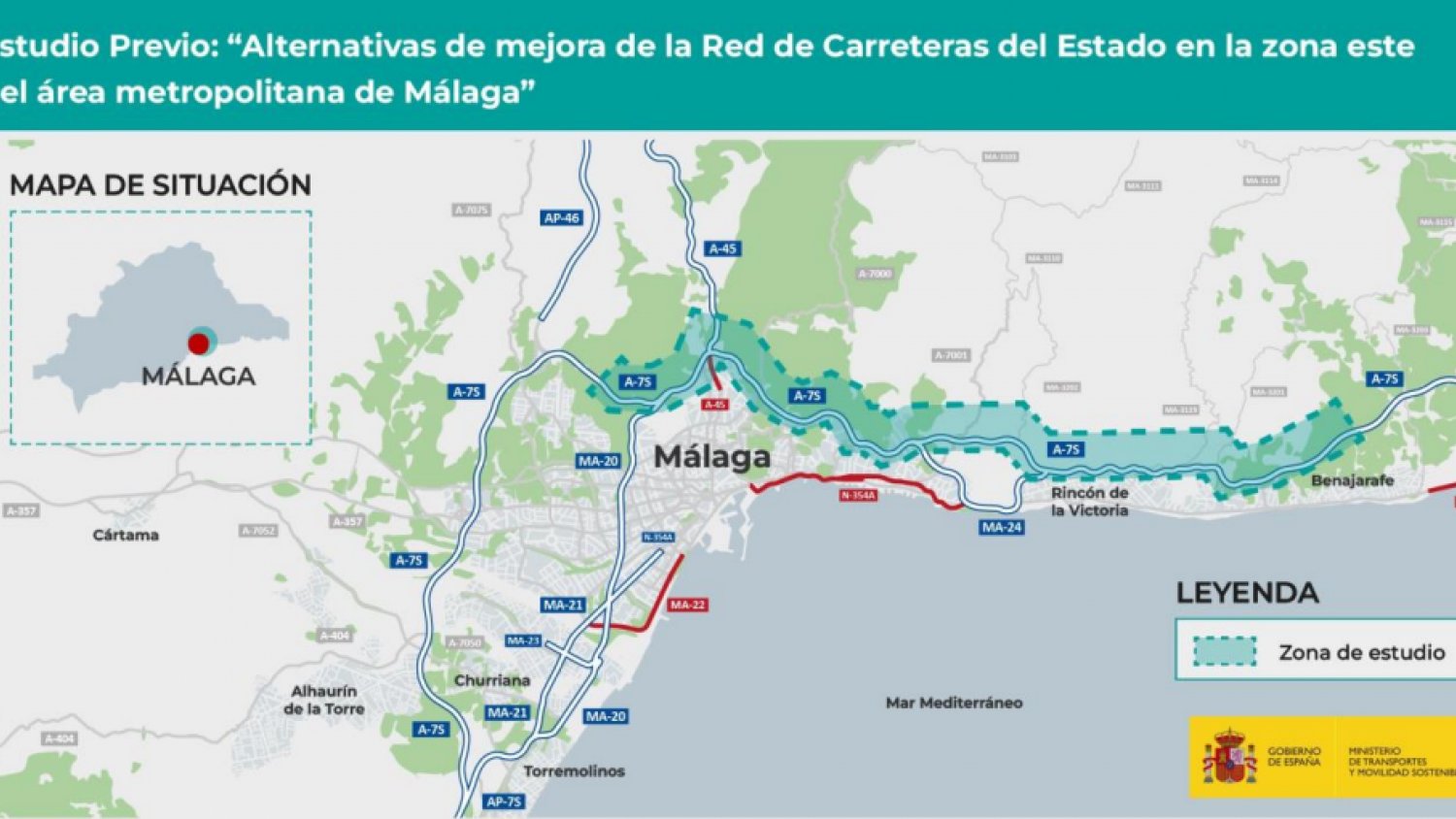Licitan la redacción del estudio previo de alternativas para mejorar la A-7 en la provincia de Málaga 