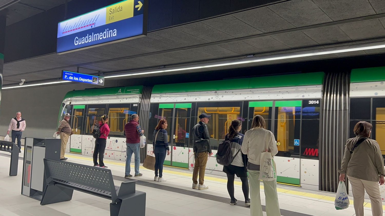 Metro de Málaga prestará por primera vez un servicio especial durante Nochevieja