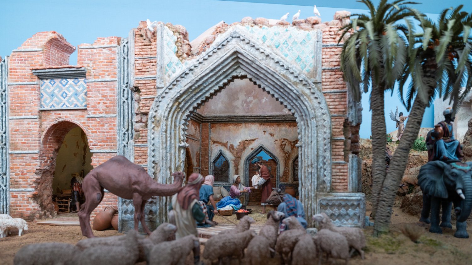 La Asociación Belenista de Málaga presenta su belén monumental en el vestíbulo del MUPAM