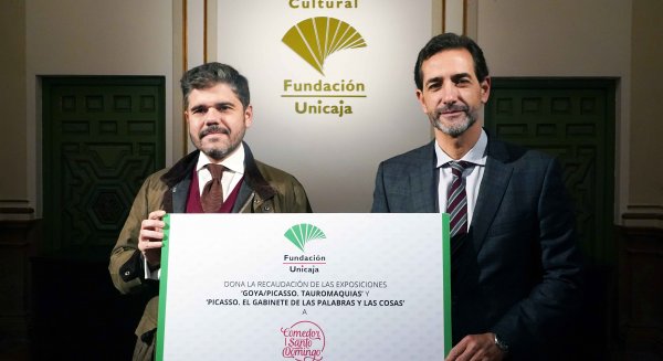 Fundación Unicaja entrega la recaudación de sus exposiciones de Goya y Picasso al Comedor Santo Domingo