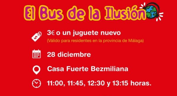 El Bus de la Ilusión de City Sightseeing llegará al Rincón de la Victoria el 28 de diciembre con un tour solidario