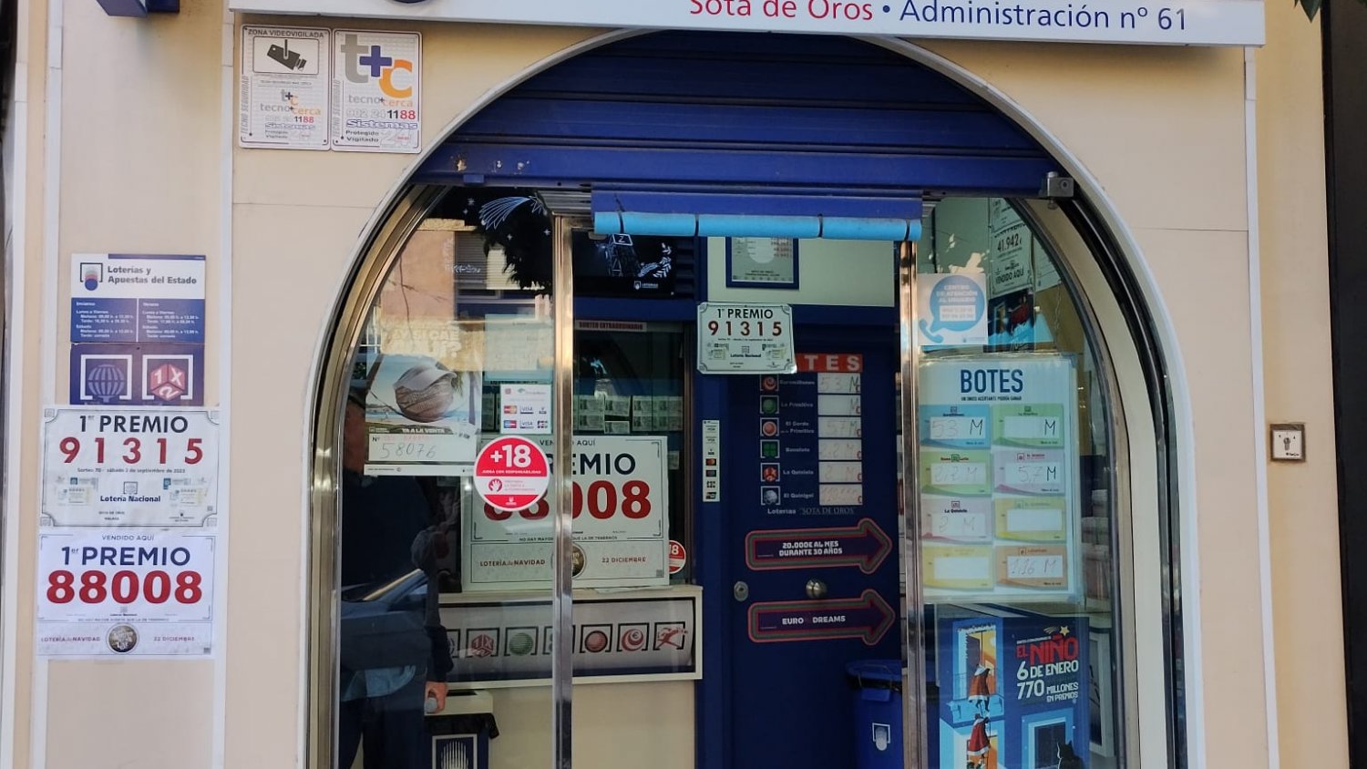 El Gordo (88008) cae en Málaga y provincia dejando 2,8 millones de euros 