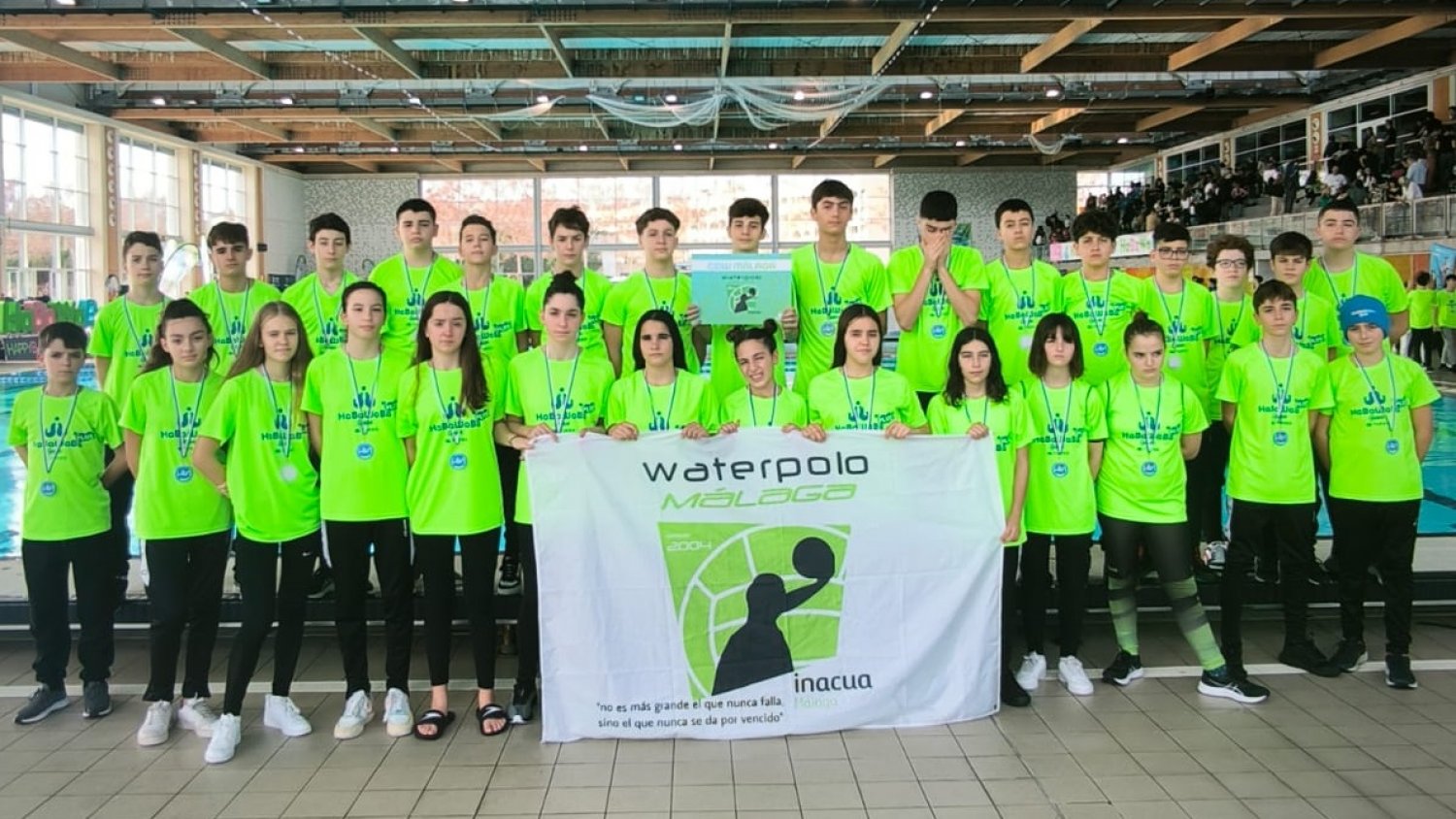 El Club Deportivo Waterpolo Málaga pisa podio en la competición HABAWABA 2024