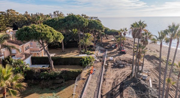 Estepona avanza en las obras del tramo de corredor litoral que ejecutará un puente sobre el Arroyo Dos Hermanas 