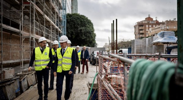 Las obras de 35 viviendas protegidas en la calle José María Garnica de Málaga se encuentran al 77% de ejecución