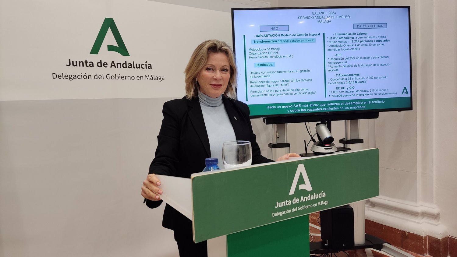 El SAE de Málaga reduce un 25% el tiempo de espera para obtener cita presencial en 2023