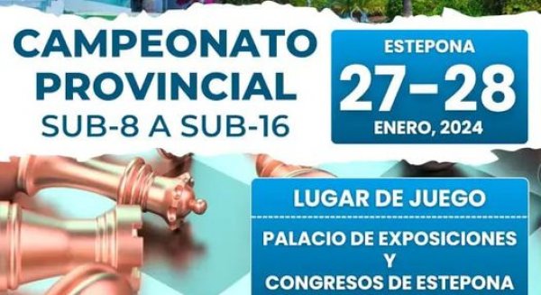 El Palacio de Exposiciones y Congresos de Estepona acoge el Campeonato Provincial de Ajedrez de Menores