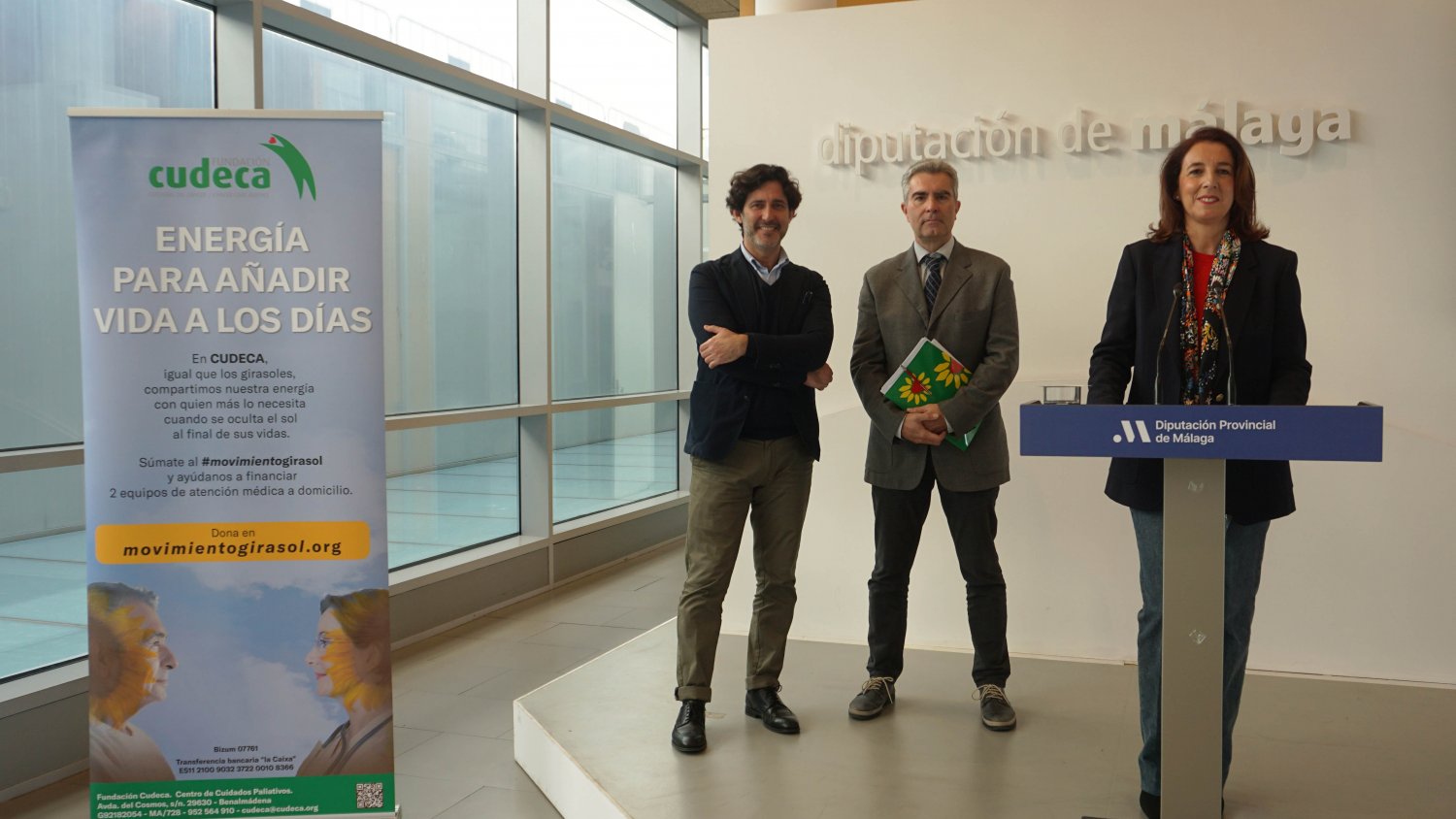 La Diputación de Málaga apoya a Cudeca en su campaña 'Movimiento Girasol: Energía para dar Vida a los Días'