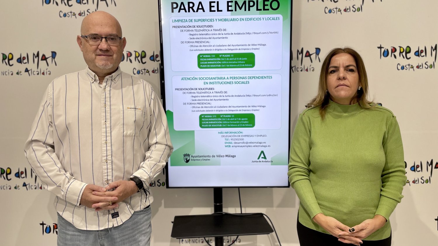 Vélez-Málaga presenta dos nuevos cursos de formación para desempleados