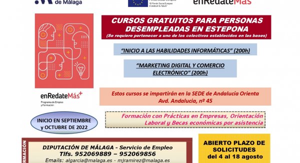 Estepona y la Diputación abren la inscripción de dos itinerarios formativos para facilitar la inserción laboral