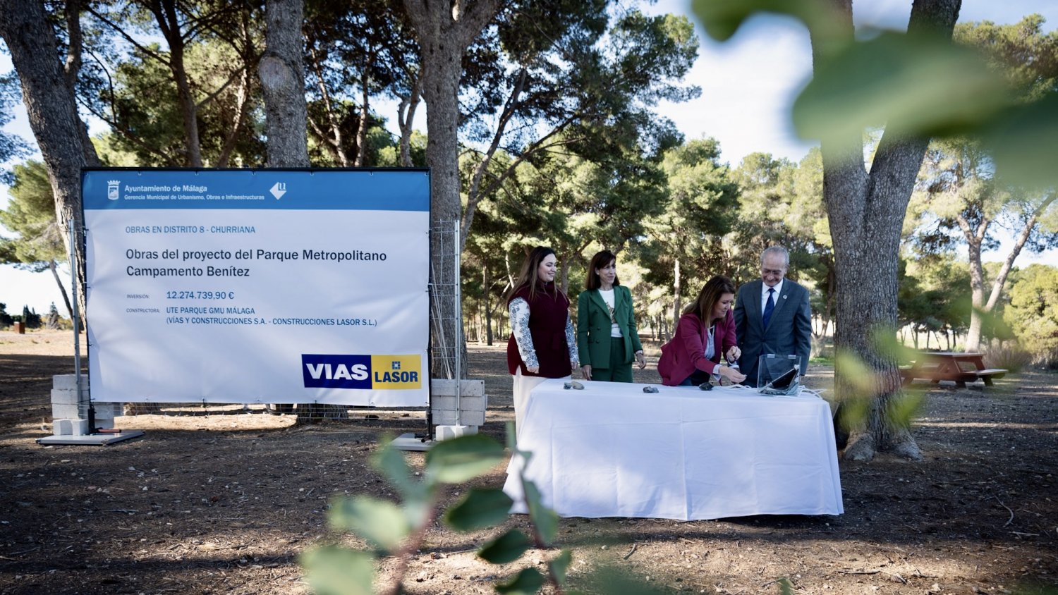 Comienzan en Churriana las obras del nuevo parque metropolitano Campamento Benítez