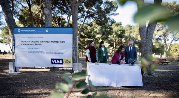 Comienzan en Churriana las obras del nuevo parque metropolitano Campamento Benítez