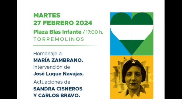 Torremolinos rinde homenaje a María Zambrano en el Día de Andalucía