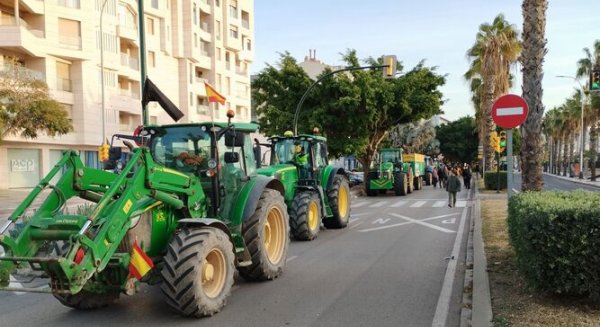 Movilización agrícola en Málaga: 1000 personas congregadas sin incidentes