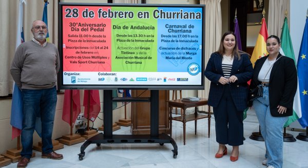 Churriana celebra el Día de Andalucía con una marcha ciclista, actuaciones musicales y una fiesta de Carnaval