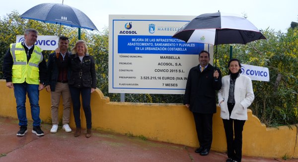 Marbella y Acosol inician las obras de renovación de redes de saneamiento, abastecimiento y pluviales en Costabella