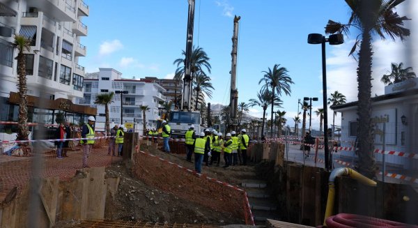 Avanzan las obras del nuevo colector de saneamiento integral en Fuengirola con una inversión de más de 7M€