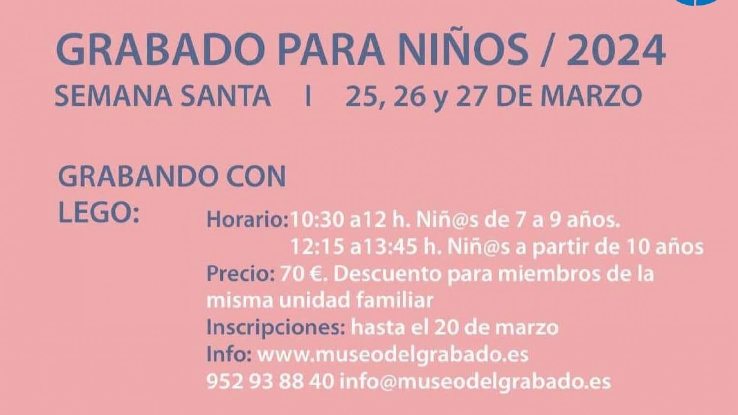 El Museo del Grabado de Marbella abre el plazo de inscripción para los cursos de Semana Santa 