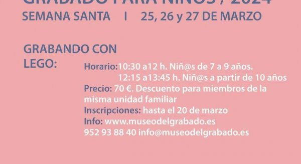 El Museo del Grabado de Marbella abre el plazo de inscripción para los cursos de Semana Santa 