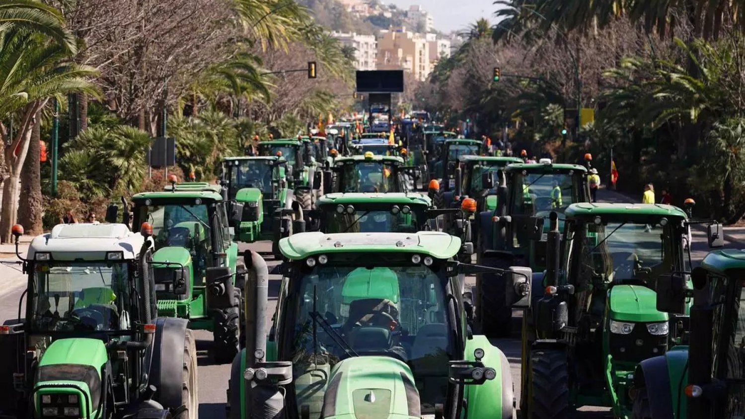 Afectaciones al tráfico en Málaga este miércoles 13 de marzo con motivo de la movilización de tractores 