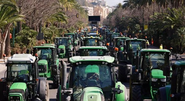 Afectaciones al tráfico en Málaga este miércoles 13 de marzo con motivo de la movilización de tractores 