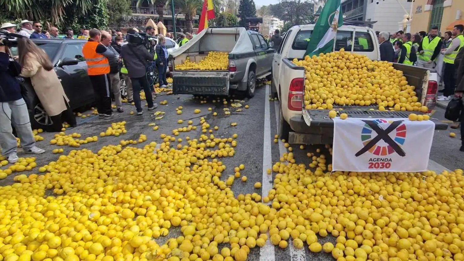 Nueva jornada de protestas de agricultores en Málaga