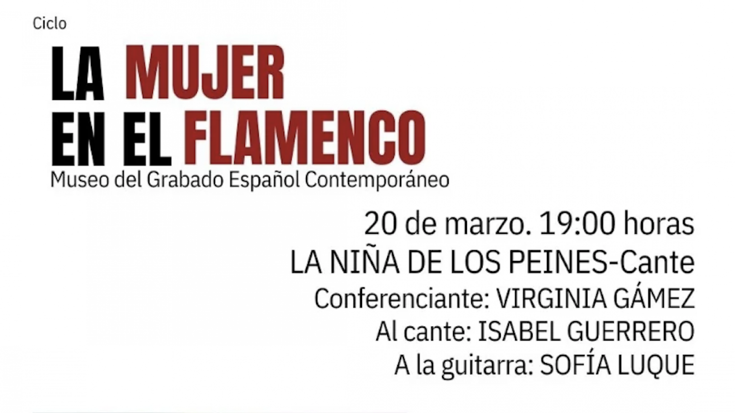 El ciclo ‘La mujer en el flamenco’ culmina en Marbella con el análisis de la figura de la cantaora La Niña de los Peines 