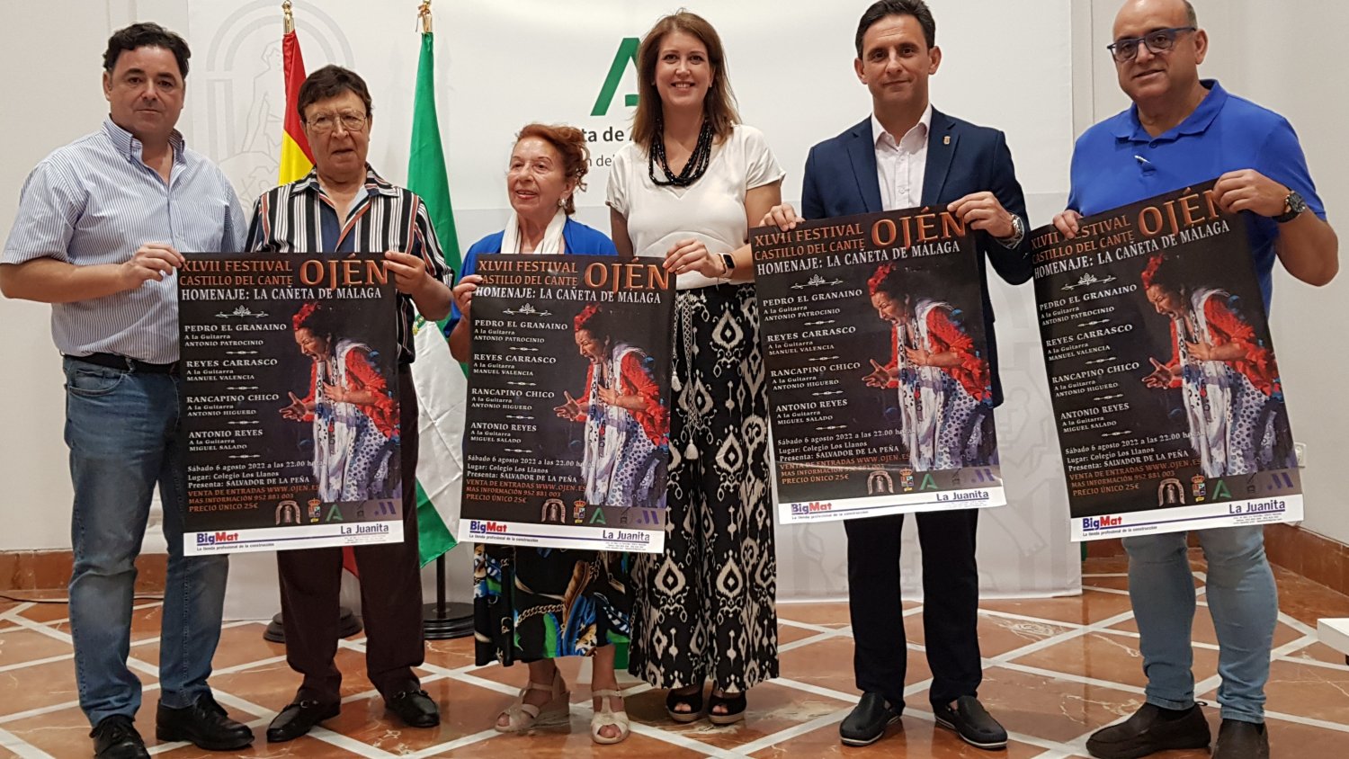 La delegada del Gobierno, el alcalde de Ojén y La Cañeta de Málaga presentan el Festival Castillo del Cante