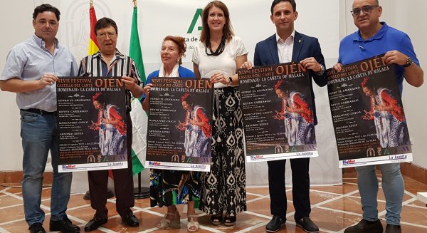 La delegada del Gobierno, el alcalde de Ojén y La Cañeta de Málaga presentan el Festival Castillo del Cante
