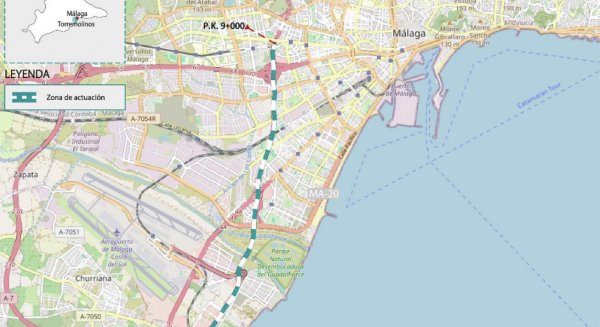 Transportes somete a información pública el trazado para ampliar la MA20 entre Torremolinos y Málaga
