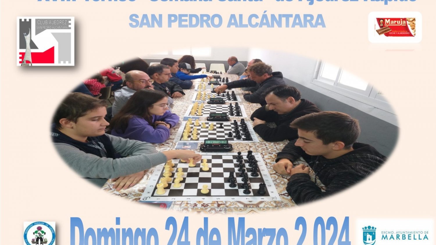 Una treintena de jugadores disputa el XVIII Torneo ‘Semana Santa’ de Ajedrez Rápido San Pedro Alcántara