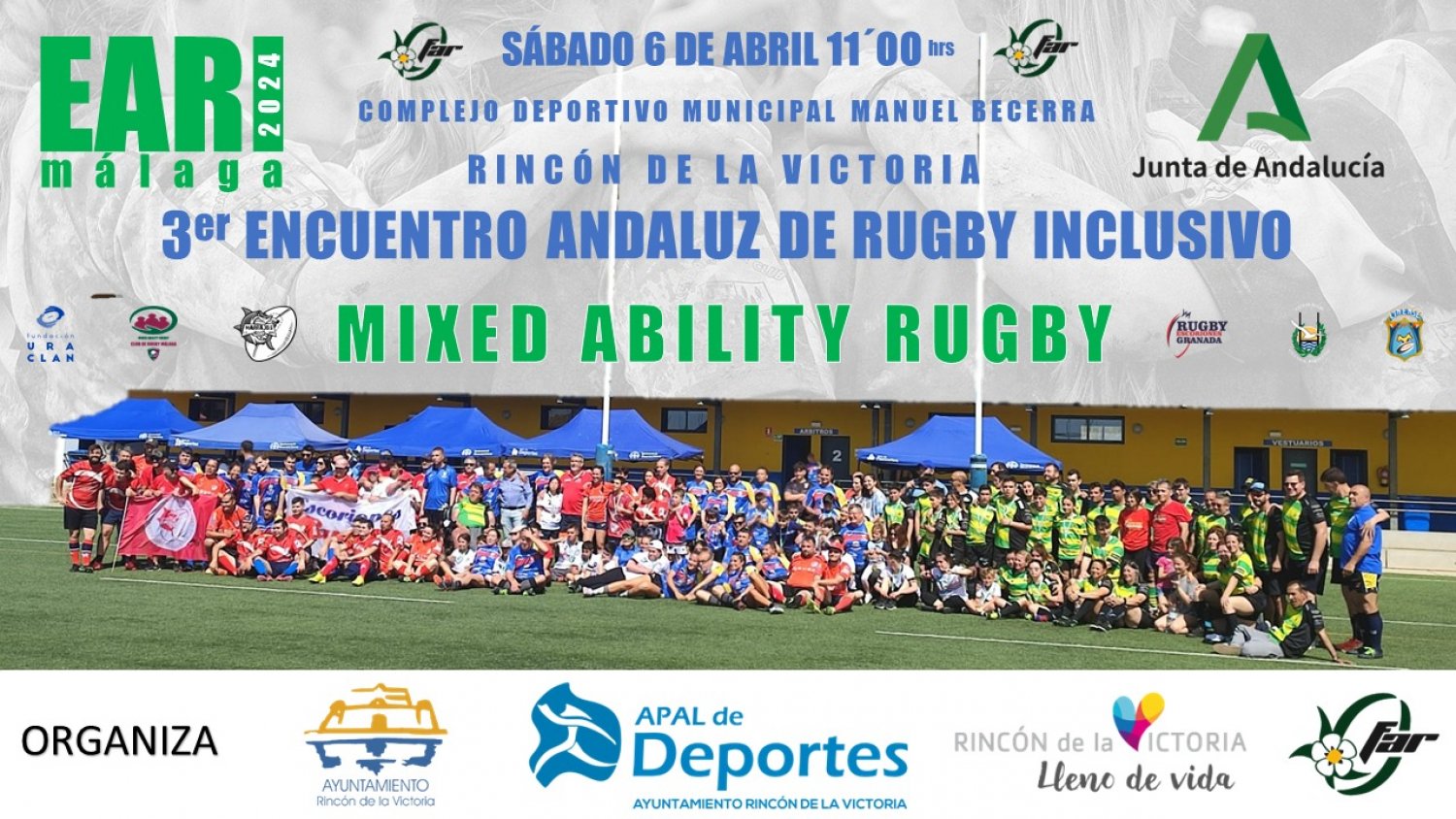 El Campo Manuel Becerra de Rincón de la Victoria acoge el III Encuentro Andaluz de Rugby Inclusivo