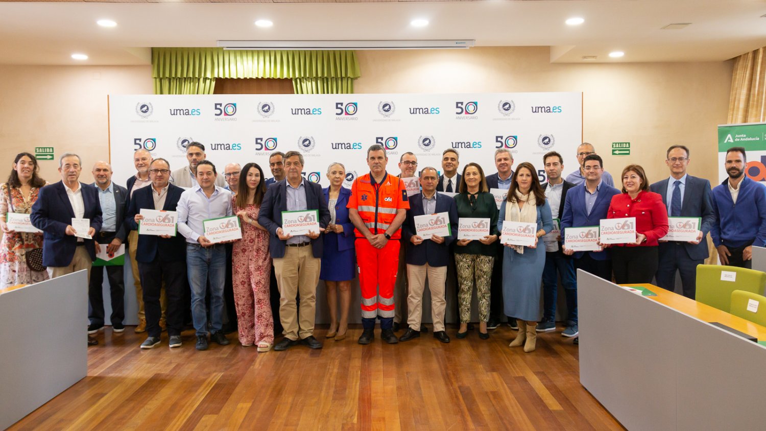El 061 reconoce a la Universidad de Málaga como zona cardioasegurada