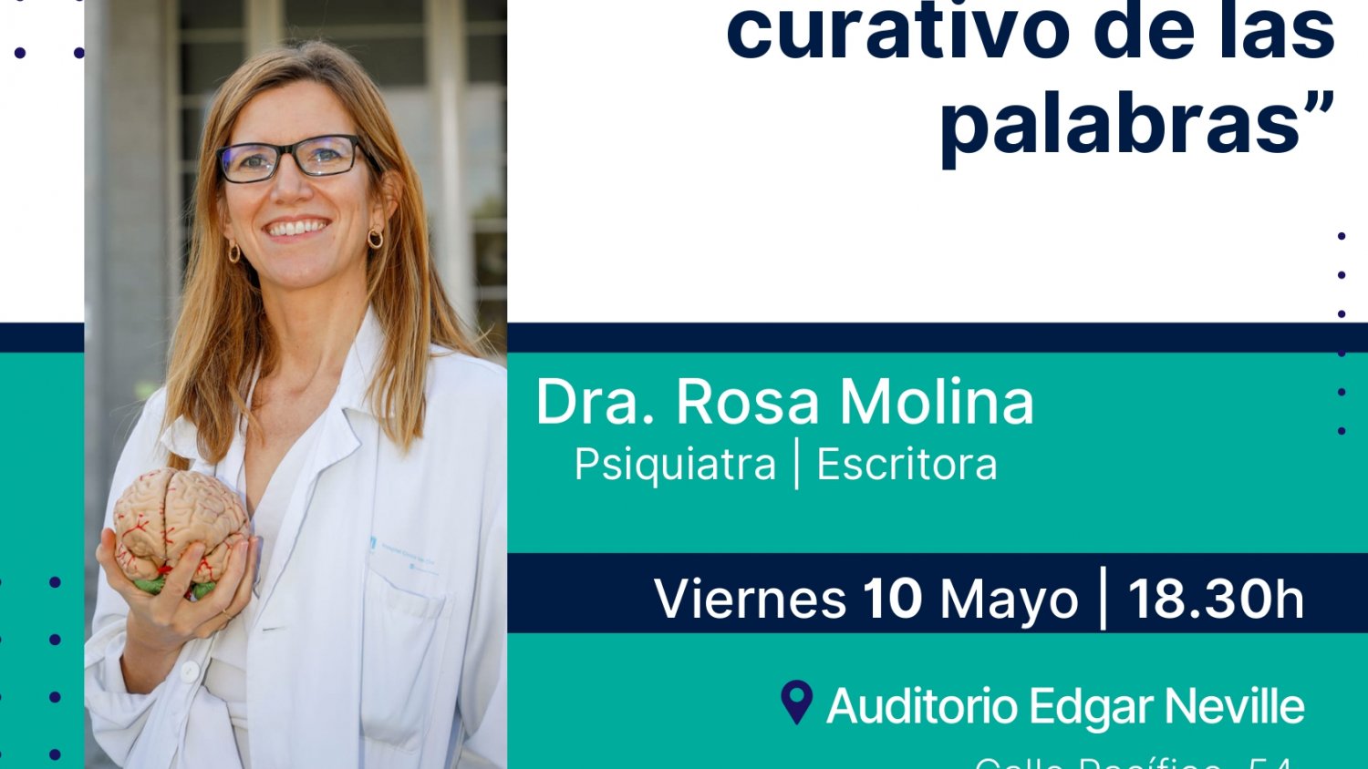 La doctora Rosa Molina habla sobre el poder curativo de las palabras en Escuelas de Familia de Diputación de Málaga