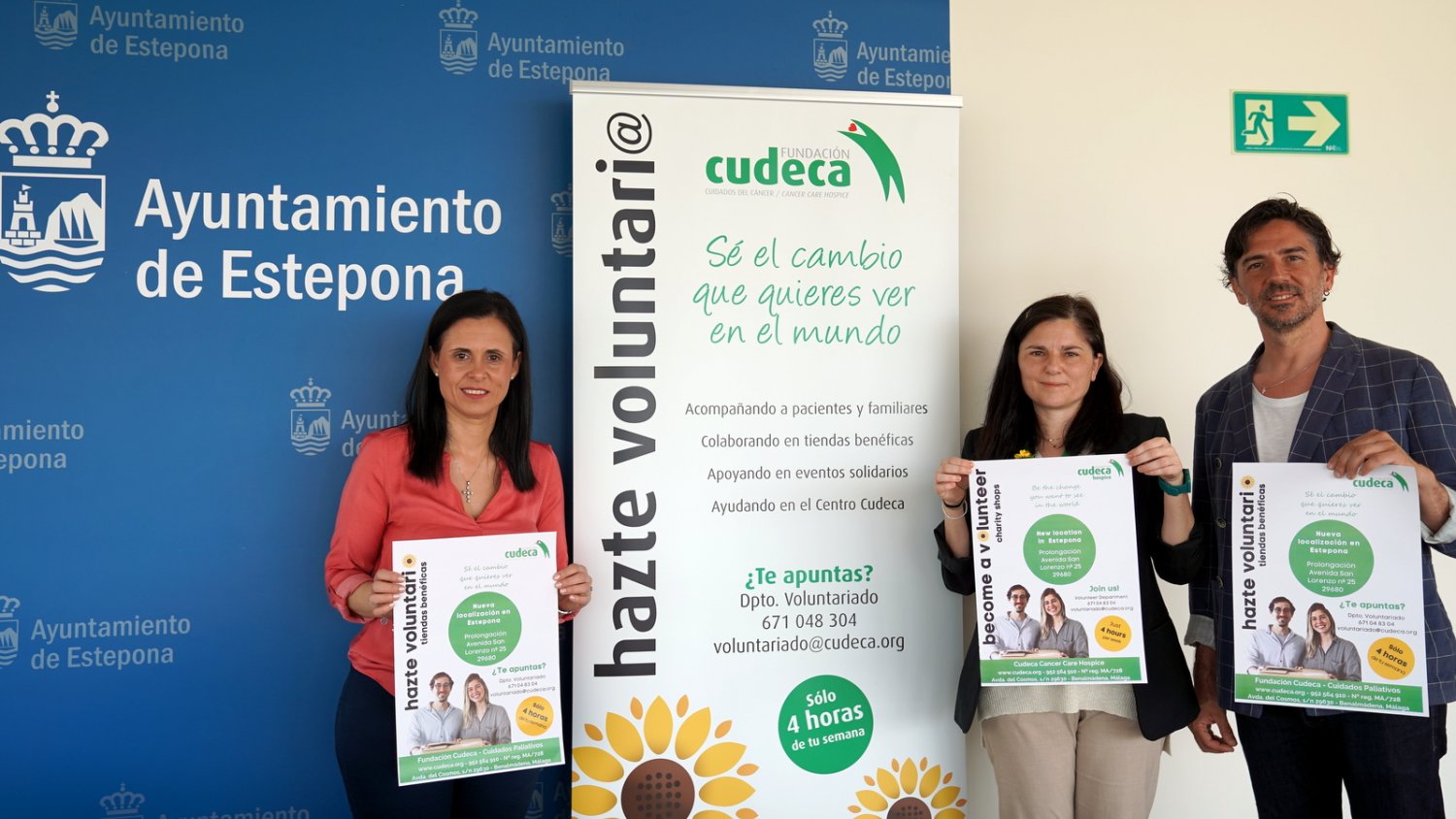 Estepona colabora con CUDECA en una campaña de captación de voluntariado para sus tiendas benéficas