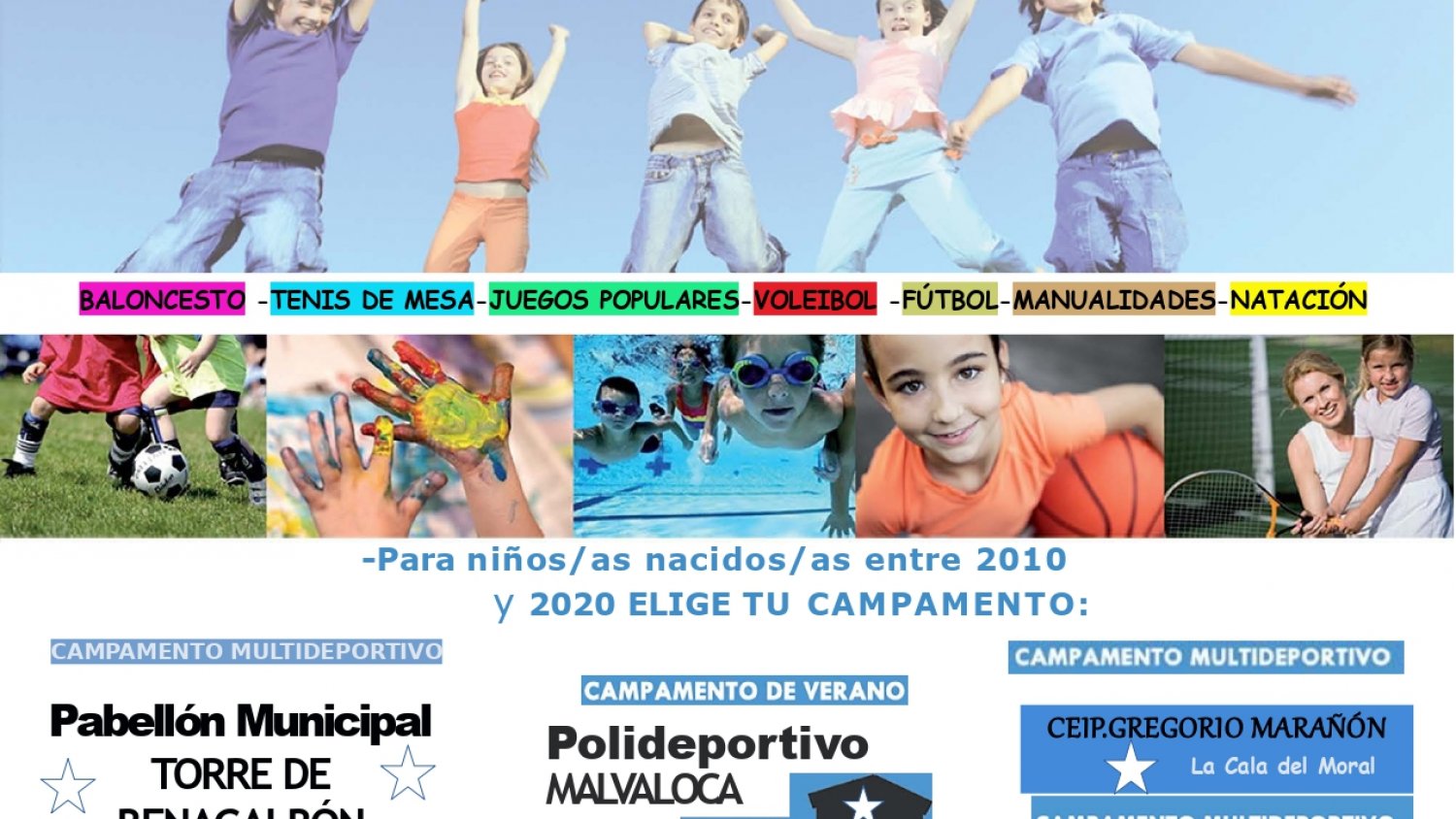 Rincón de la Victoria abre el plazo de presentación de preinscripciones de los Campamentos de Verano