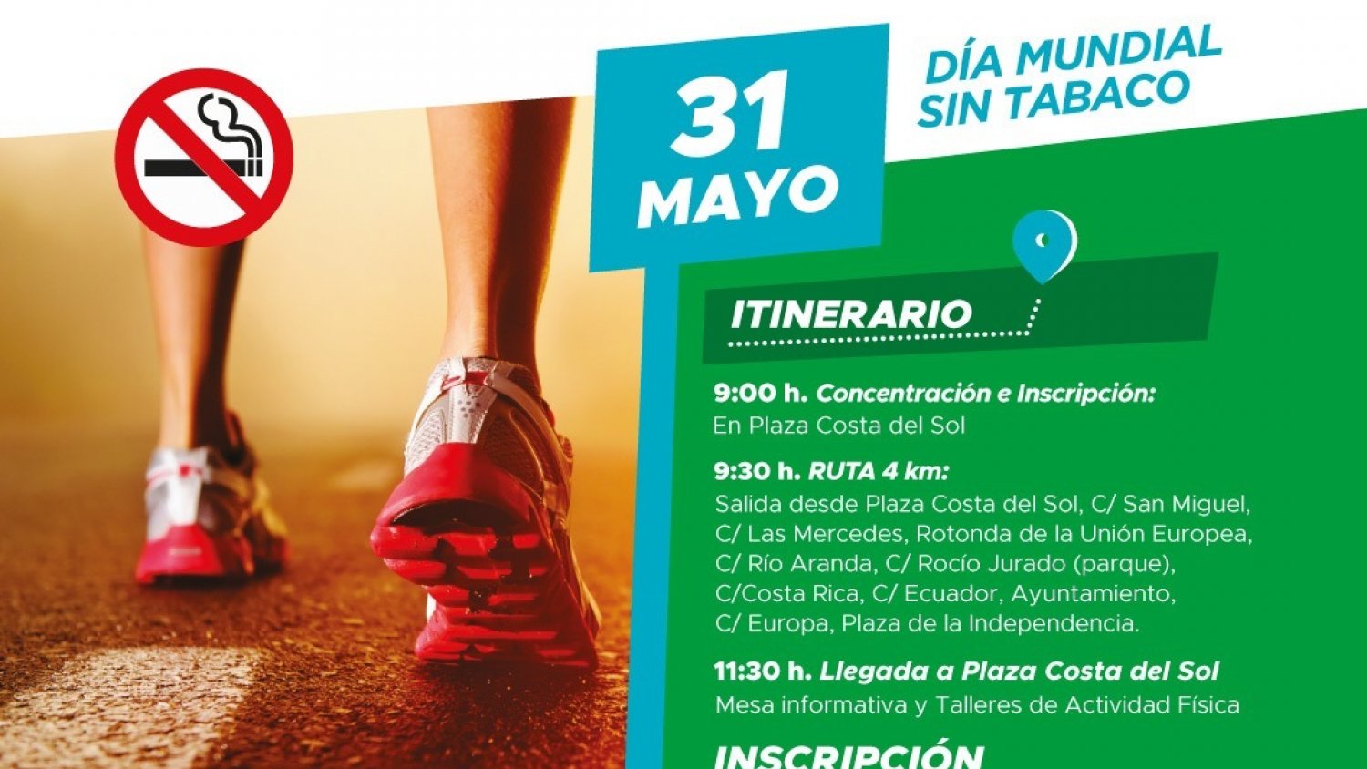 Torremolinos celebra una caminata con motivo del `Día Mundial Sin Tabaco´